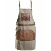 BANDIDO Leather Apron - holičská barber zástěta s koženými kapsami - hnědá