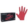 Červené profesionální nitrilové rukavice L3VEL3 Nitrile gloves M - Red 100ks