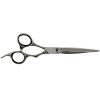 Kadeřnické nůžky pro leváky MR. MUSTACHE Craft Silver Left1