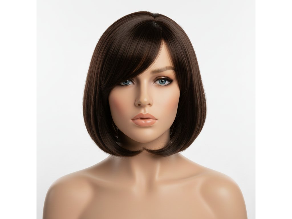 Paruka z umělých vlasů CHEMO TMAVÁ ČOKOLÁDA