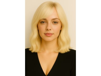 Paruka z evropských vlasů, barva blond