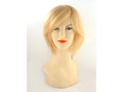 Paruka z evropských vlasů, barva světlá blond.