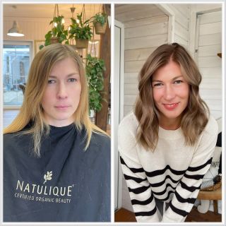 Stínování 👩‍🎨, má oblíbená technika barvení vlasů. Přirozený vzhled, bez zesvětlení.👍 Tady jsem využila vyšisování od...