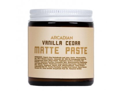 Arcadian matte paste vanilla cedar 01