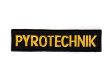 Nášivka PYROTECHNIK žlutá