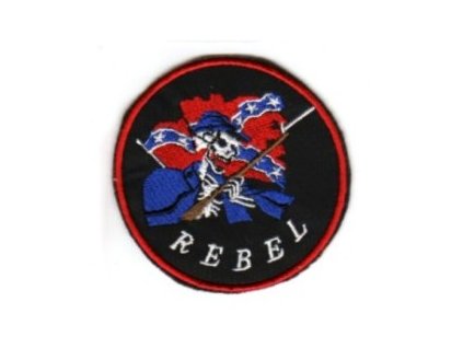 Nášivka Rebel - kostra s puškou