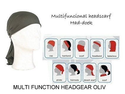 Multifunkční šátek/šála HEADGEAR - Oliv