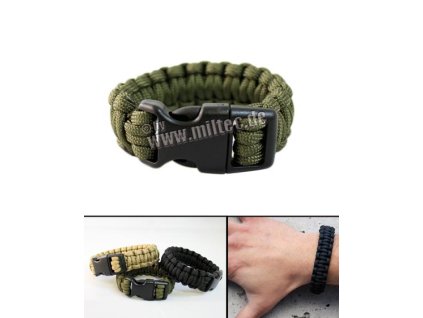 Žoldácký / PARA náramek 15mm OLIV (Paracord Bracelet)