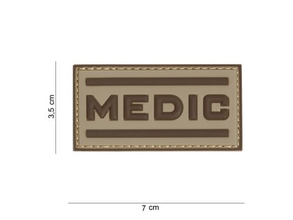 Nášivka MEDIC 3D Coyote (velcro)