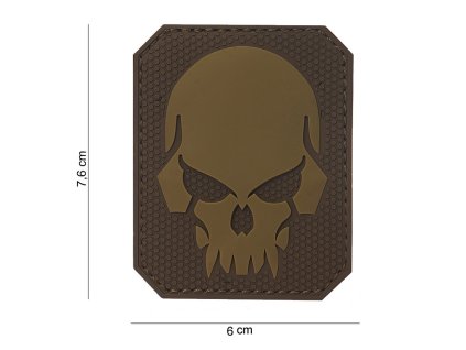 Nášivka Combat SKULL 3D (velcro)