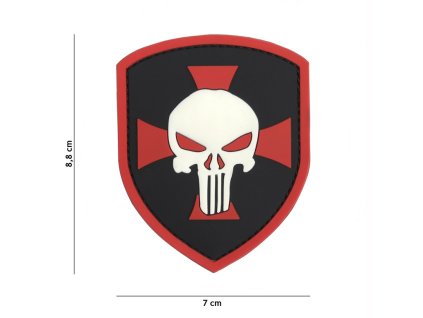 Nášivka PUNISHER RED CROSS 3D (velcro)
