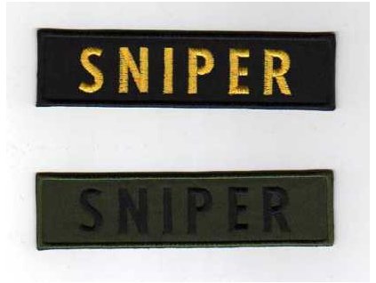 Nášivka SNIPER bojová žluto-černá