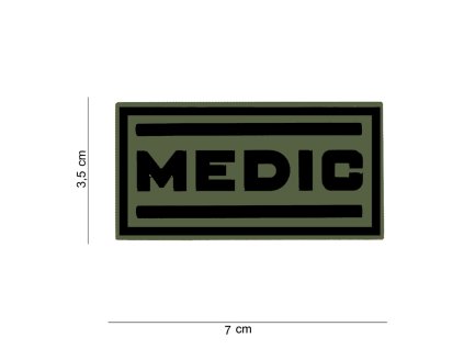 Nášivka MEDIC 3D Oliv (velcro)