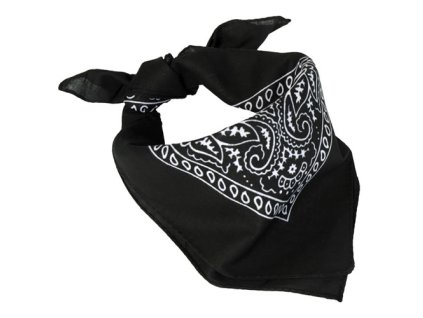 Šátek Western BANDANA , černý, 53 x 53 cm