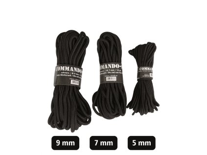 Lano Commando - BLACK 7mm / 15m