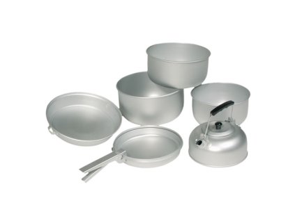 Souprava ALU na vaření v přírodě, s konvicí