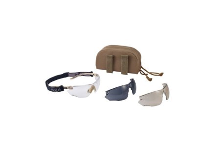 Brýle ochranné BOLLÉ COMBAT pískové, 3 skla