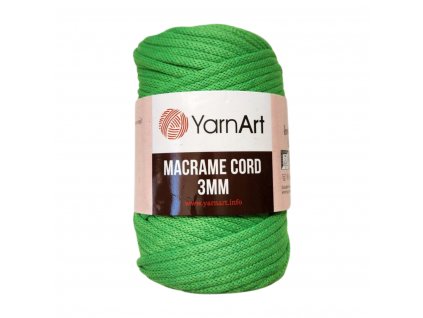 yarn art macrame cord 3mm neonovo zelena 802
