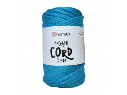 yarn art macrame cord 3mm tyrkysová 763