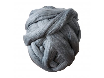 vlna merino superchunky wool tmava seda