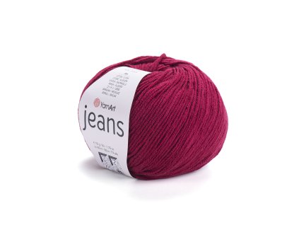 YARNART JEANS 66 bordová