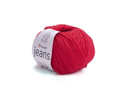 YARNART JEANS 90 červená