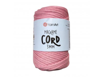 yarn art macrame cord 3mm ružová 762
