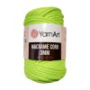 yarn art macrame cord 3 mm neonovo žltá 801