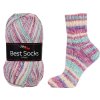 Vlna Hep - Best Socks 6fach ponožková příze, 75% vlna superwash, 25% polyamid