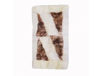 Sešívaná ovčí kůže dvoubarevná 85 x 155 cm