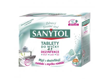 SANYTOL Tablety do myčky 4 v 1 s dezinfekcí, 40 ks