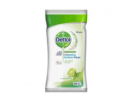 Dettol Univerzální čistící ubrousky limetka a máta, 36 ks