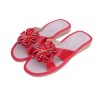 Pantofle kytka červené
