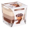 Tříbarevná vonná svíčka ve skle - Coffe