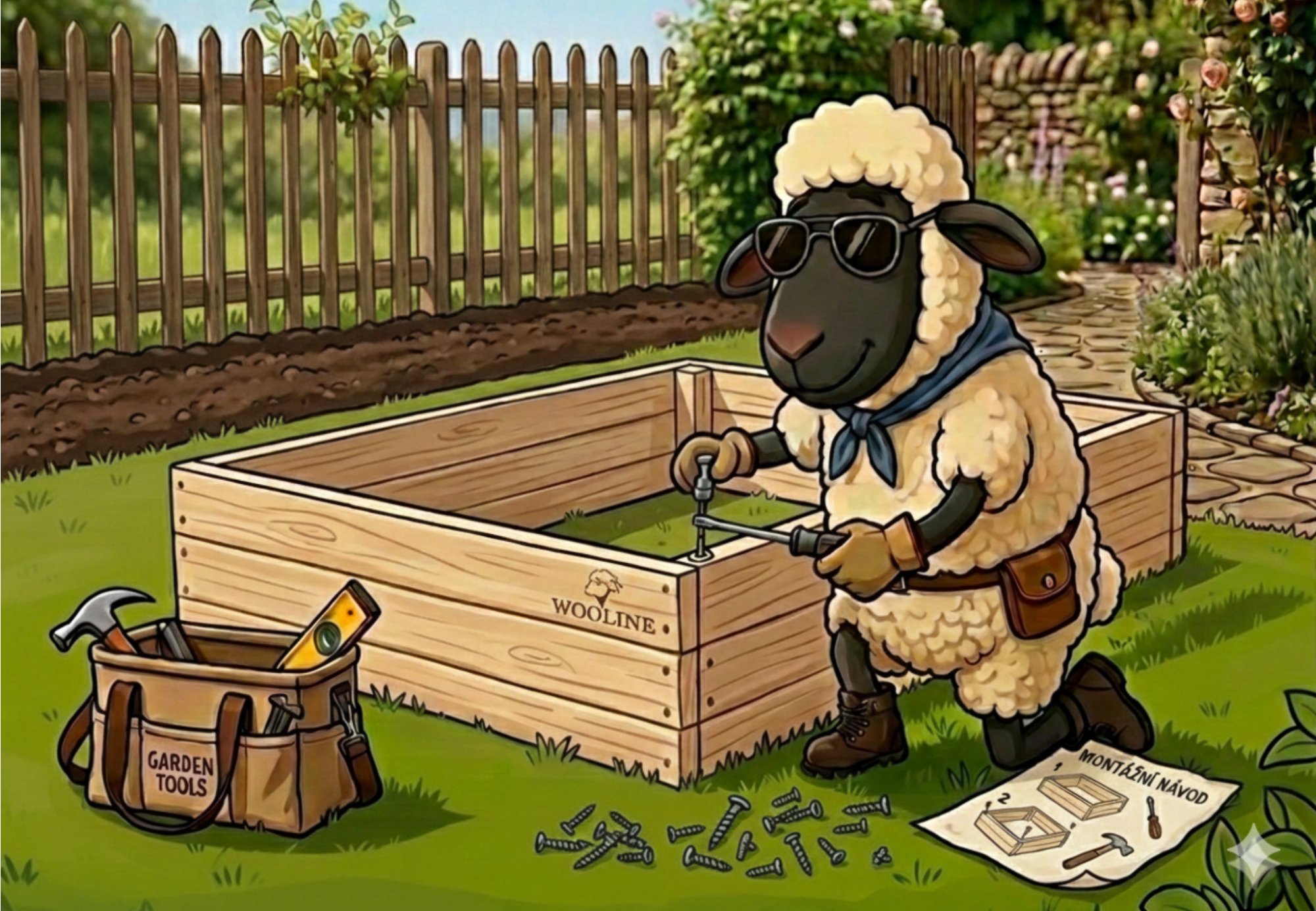 Jak sestavit vyvýšený záhon Wooline v 3 krocích