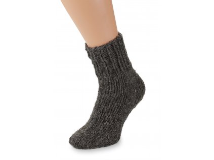 Ručně pletené ponožky 100% ovčí vlna černé (2)