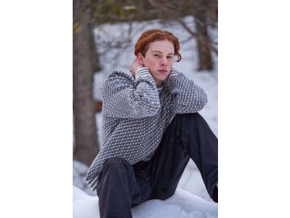 norský svetr šedý