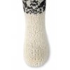 Ručně pletené ponožky 100% ovčí vlna bílá, s vločkou 4