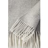 Vlněný pléd s třásněmi, šedý