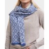 modrobílá  merino šála