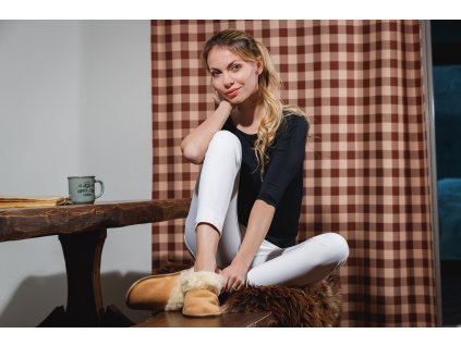 Dámske kožené papuče