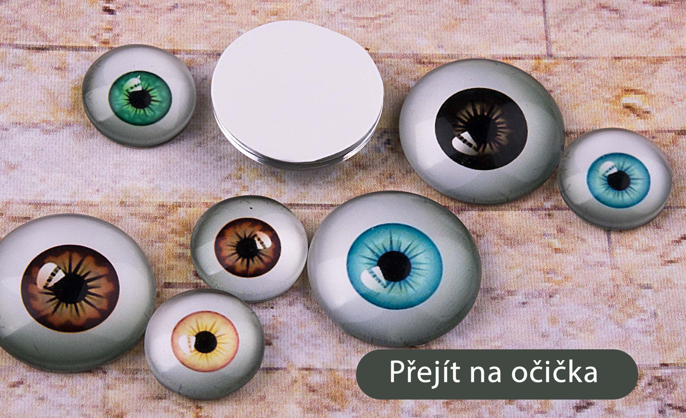 Plastová očička nalepovací