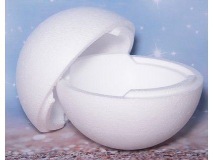 Styrofoam sphere 160 mm hollow sphere, 2 parts