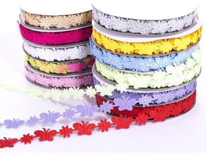 Prýmek motýl a sluníčko 14mm/1m 1