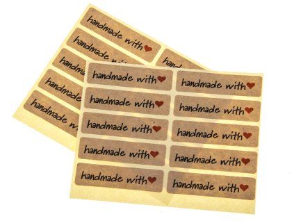 Stickers HAND MADE 40x10mm / 20pcs