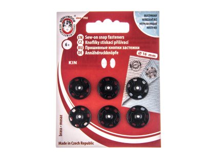 Knoflíky patenty přišívací 16 mm/6ks 1