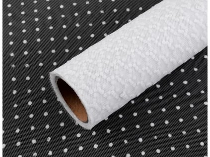 Decorative tulle with dots, width 50cm/0.5m