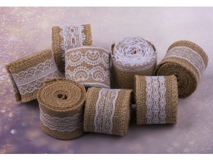 Jutová stuha ozdobná 50 mm/2m 1