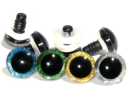 Očička 3D 14 mm glitrová