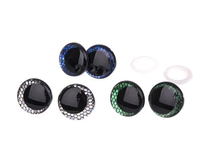 Očička 3D 18 mm glitrová 1